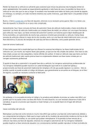 Cosas que debe hacer si ha perdido las llaves del coche