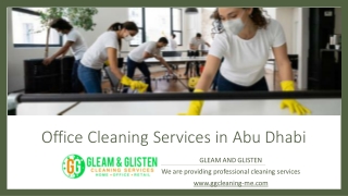 Office Cleaning Services in Abu Dhabi_
