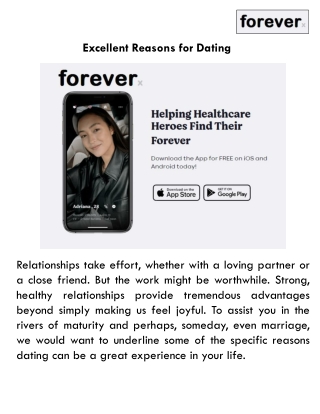Excellent Reasons for Dating