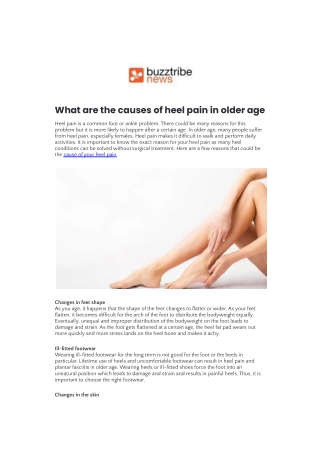 What are the causes of heel pain in older age.docx