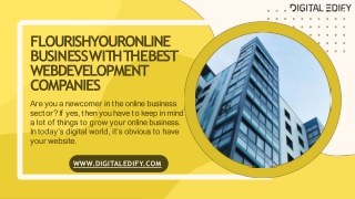 Flourish Your Online Business with the Best Web Development Companies