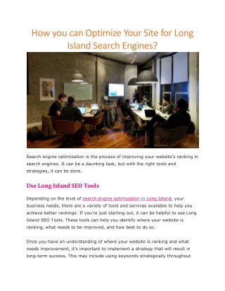 search engine optimization long island