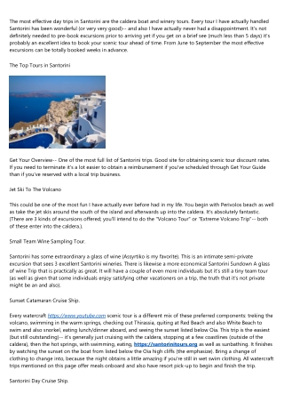 Santorini island tours: Expectations vs. Reality