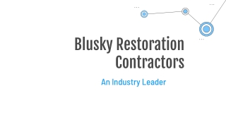 Blusky Restoration Contractors Online Presentations Channel