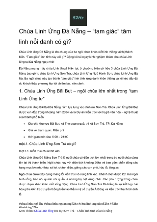 Cam Nang Tham Quan Chua Linh Ung Da Nang Cung 52hz