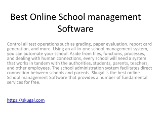 Best Online School management Software