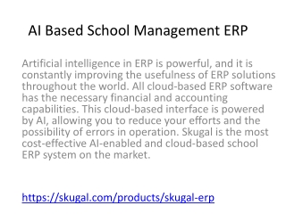 AI Based School Management ERP