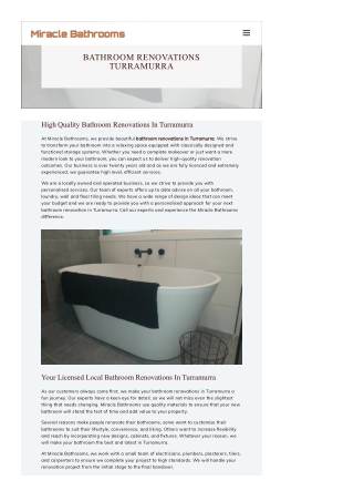 Bathroom Renovations Turramurra