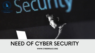 Need of Cyber Security - CyberPeace Foundation