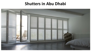 Shutters in Abu Dhabi