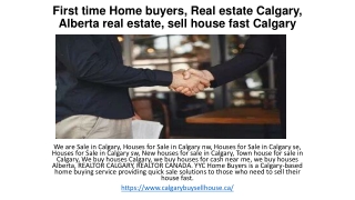 First time Home buyers, Real estate Calgary,alberta real estate