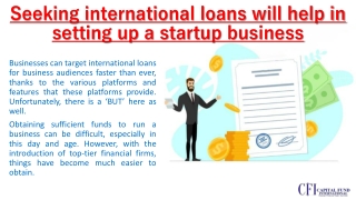 International loans for business