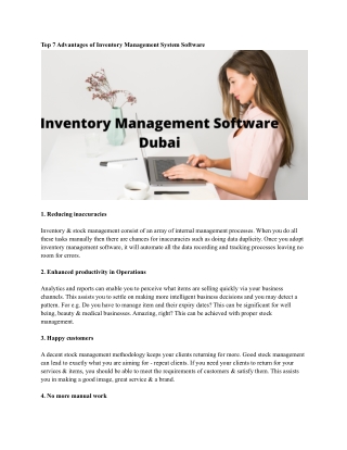 Inventory Management Software Dubai