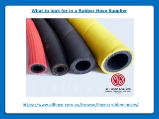 What to look for in a Rubber Hose Supplier