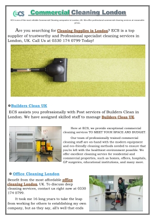 Builders Clean UK