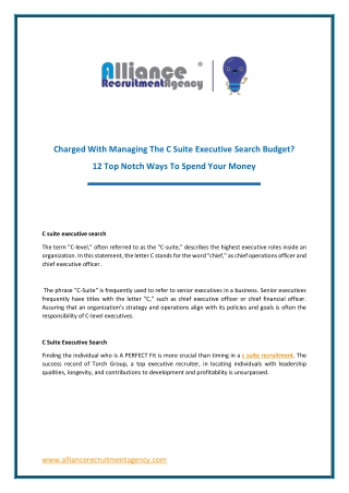 c suite recruitment