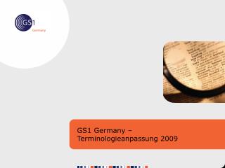 GS1 Germany – Terminologieanpassung 2009