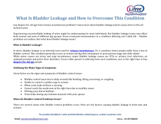 What Is Bladder Leakage and How to Overcome This Condition?