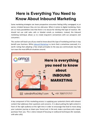 Here is Everything You Need to Know About Inbound Marketing