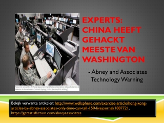 Experts: China heeft gehackt meeste van Washington