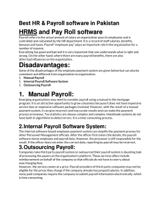HRMS and payroll services