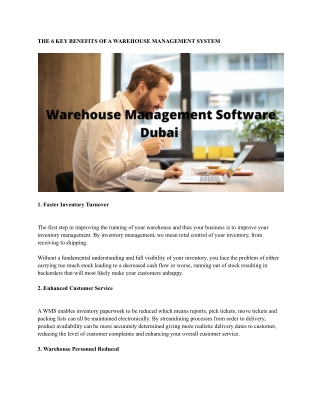 Warehouse Management Software Dubai