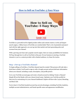 How to Sell on YouTube_ 5 Easy Ways