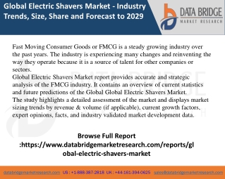 Electric Shavers Market Opportunities 2022-2028, Industry Analysis, and Forecast