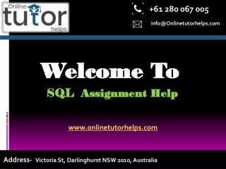SQL  Assignment Help PPT