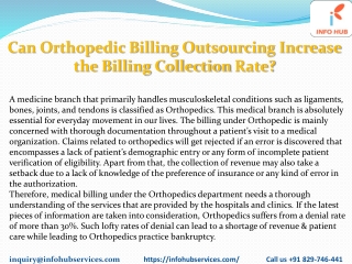 Can Orthopedic Billing Outsourcing Increase the Billing Collection Rate?