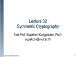 Lecture 02 Symmetric Cryptography