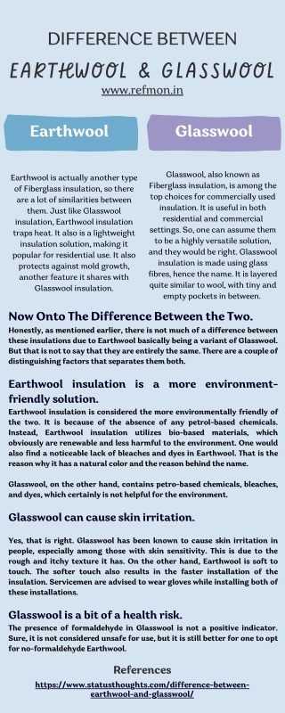 What is the difference between Earthwool and Glasswool?