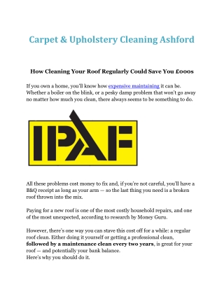 Carpet & Upholstery Cleaning Ashford