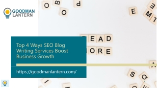 Top 4 Ways SEO Blog Writing Services Boost Business Growth