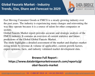 Global Faucets Market report  Pdf