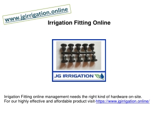 Irrigation Fitting Online