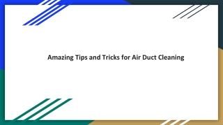 Amazing Tips and Tricks for Air Duct Cleaning .