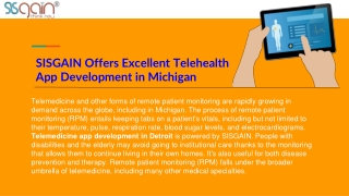 Telemedicine App Development Solutions in Detroit