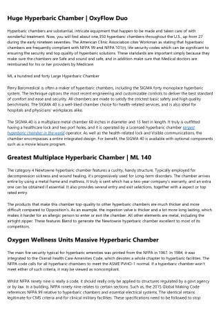 The 10 Scariest Things About largest hyperbaric chamber in the world