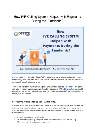 How IVR Calling System Helped with Payments During the Pandemic