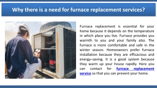 Why there is a need for furnace replacement services