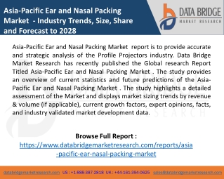 Asia-Pacific Ear and Nasal Packing Market