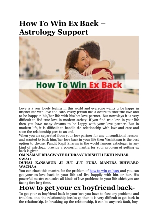 How To Win Ex Back – Astrology Support