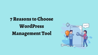7 Reasons to Choose WordPress Management Tool
