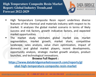 High Temperature Composite Resin