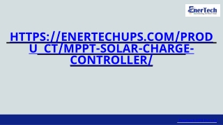 Solar Inverter with MPPT Charge Controller - Enertech UPS Pvt Ltd