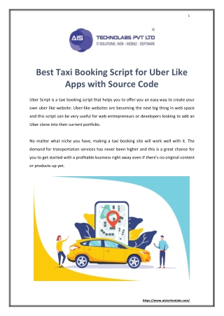 Best Taxi Booking Script for Uber Like Apps with Source Code