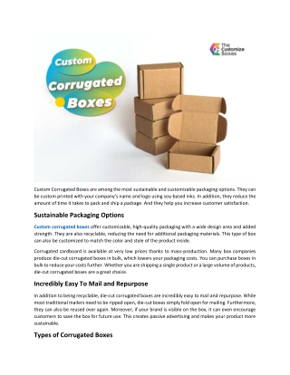 Custom Corrugated Boxes – Giving Your Product the Much Needed Extra Protection