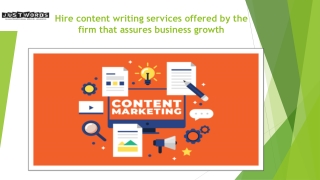 Hire content writing services offered by the firm