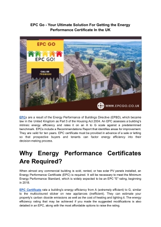 EPC Go - Your Ultimate Solution For Getting the Energy Performance Certificate In the UK.pdf